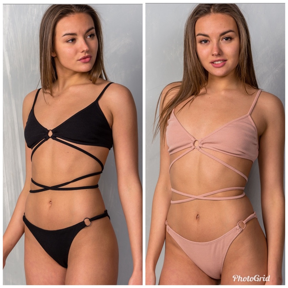 Strappy swim suit size medium left